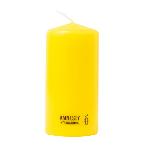 Amnesty kaars classic logo geel 