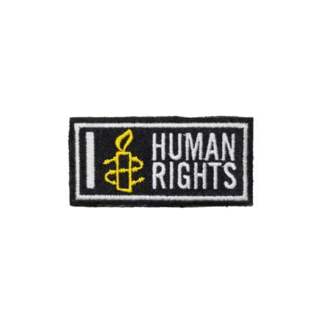  Strijkembleem I LOVE HUMAN RIGHTS