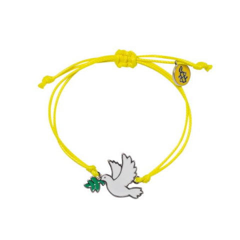 Amnesty-Icons armband duif  | geel