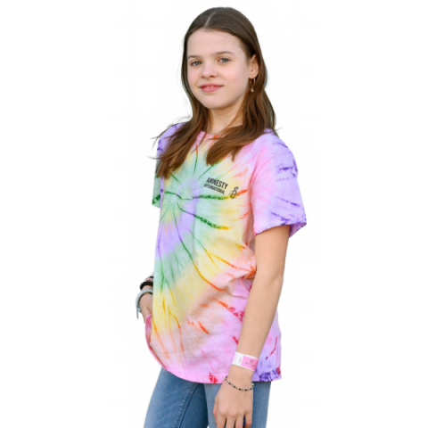 Kinder T-shirt Amnesty-logo - tie dye