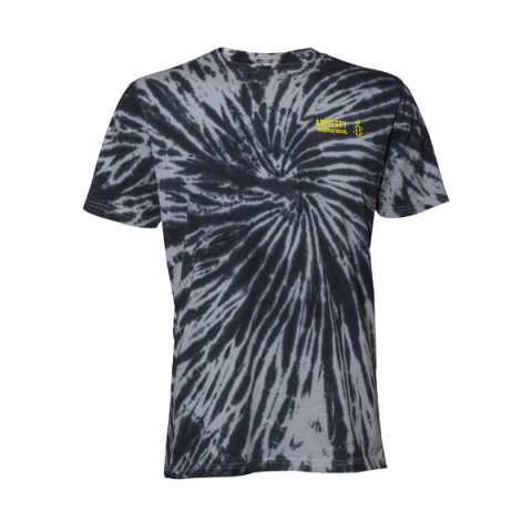 Amnesty classic logo T-shirt Tie Dye zwart 