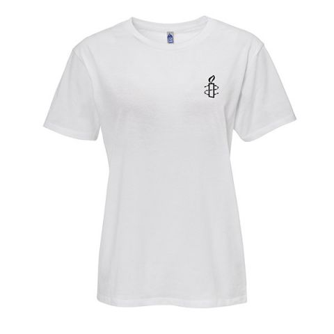 Unisex T-shirt - wit met zwart kaarsje | XS