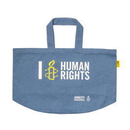 Strandtas I love Human rights 