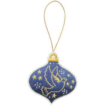 Kersthanger kerstbal duif 