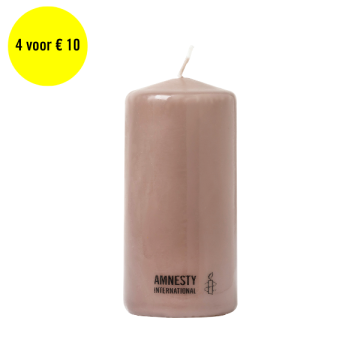Amnesty kaars classic logo taupe