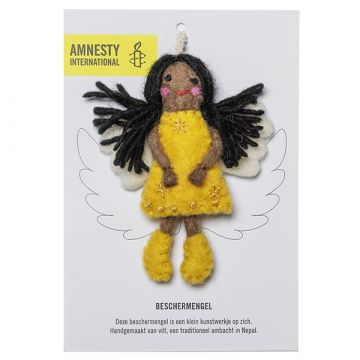 Gele beschermengel "Angel of the world"