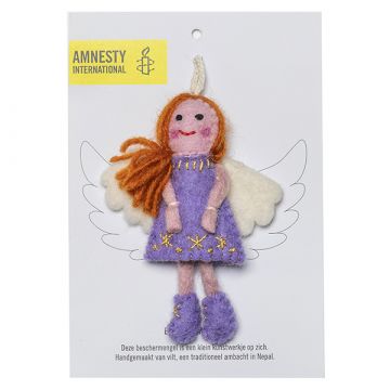 Paarse beschermengel "Angel of the world"