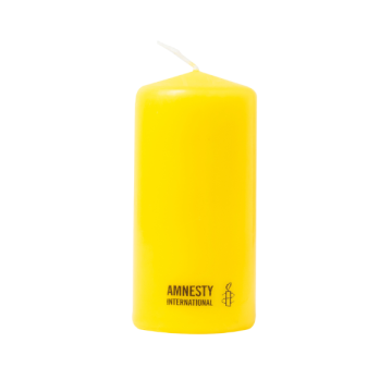 Amnesty kaars classic logo geel 