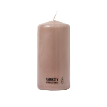 Amnesty kaars classic logo taupe