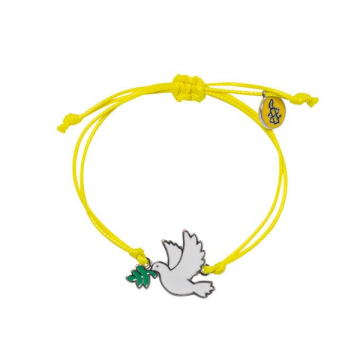 Amnesty-Icons armband duif  | geel
