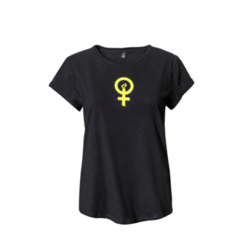 Feminist T-Shirt - logo-geel 