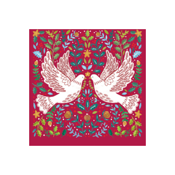 Kerstkaarten Folk Doves 