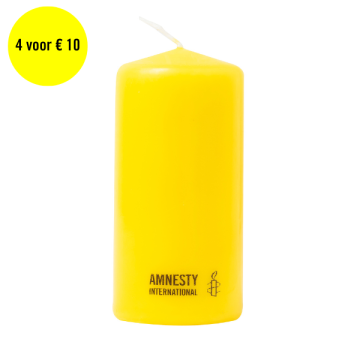 Amnesty kaars classic logo geel 
