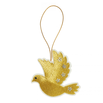 Gouden duif kersthanger