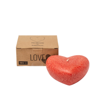 Hart kaars rood kristal