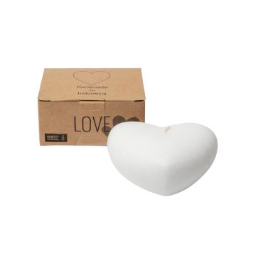 Hart kaars wit kristal