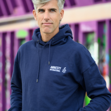 Amnesty Logo Hoodie Donkerblauw