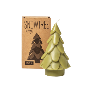 Kerstboom kaars olijfgroen