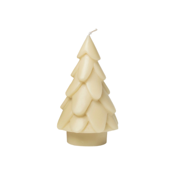 Kerstboom kaars ivoor 