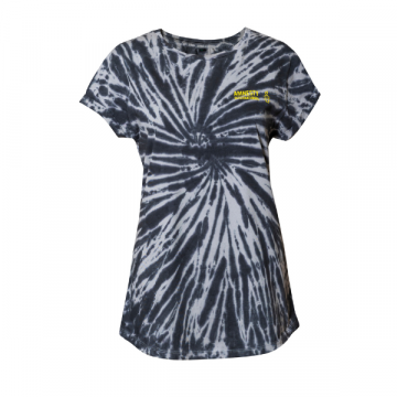 Dames T-shirt Amnesty-logo -  tie dye zwart 