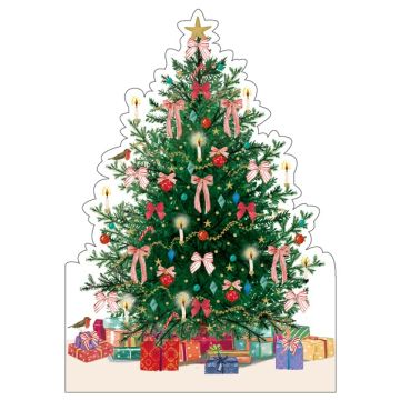 Kerstkaarten gestanste kerstboom