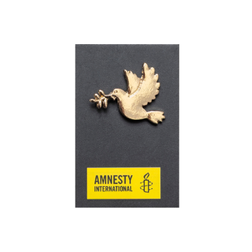 Pin duif-goud glimmend