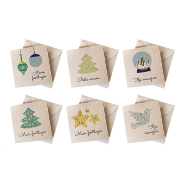 Plantbare kerst- en nieuwjaarskaarten