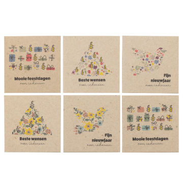Plantbare kerst- en nieuwjaarskaarten