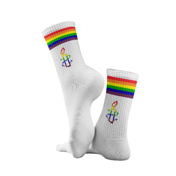Pride sokken wit 