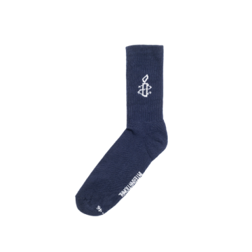 Amnesty Logo sokken donkerblauw 