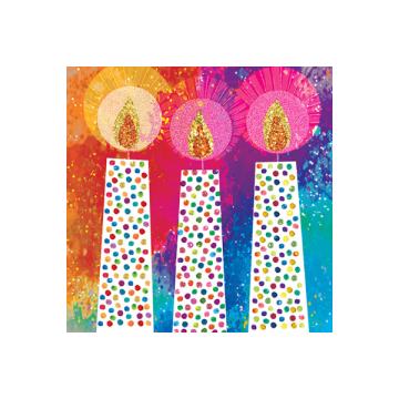 Kerstkaarten Spotty Candles
