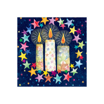 Kerstkaarten Star Wreath