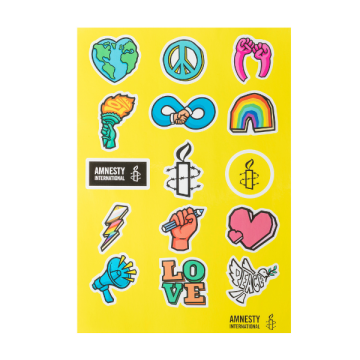 Amnesty stickervel 